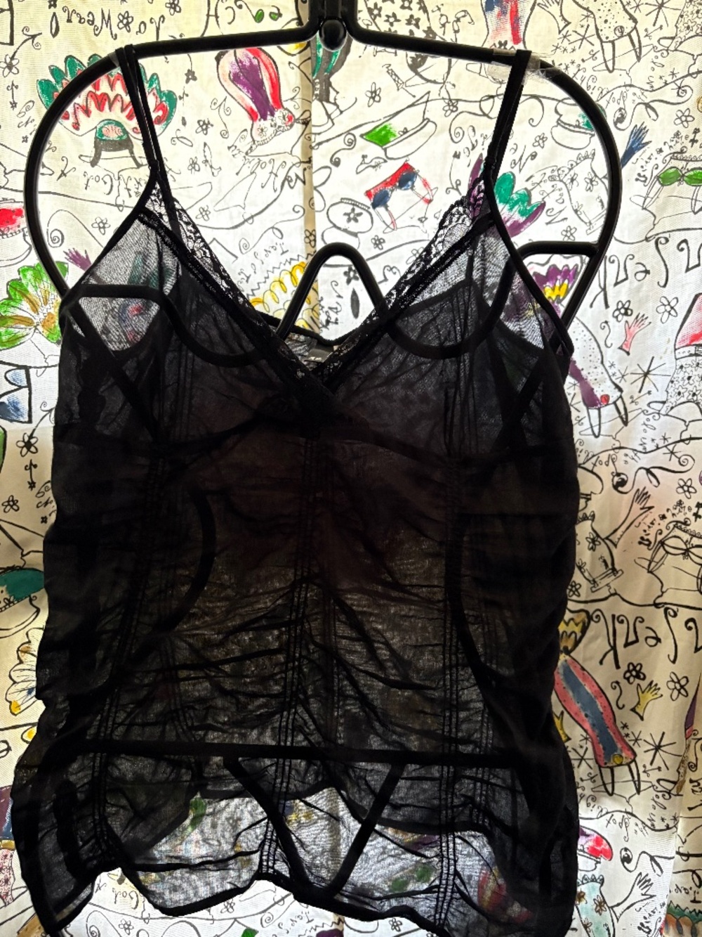Divided 100% sheer cami